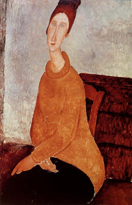 Amedeo Modigliani Yellow Sweater oil painting picture
